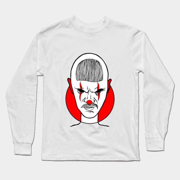 Clown Long Sleeve T-Shirt by FUN ART